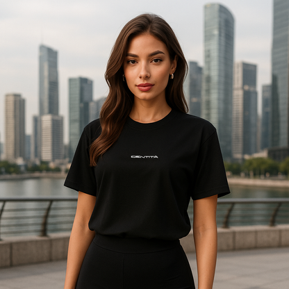 T-shirt a maniche corte - NERO