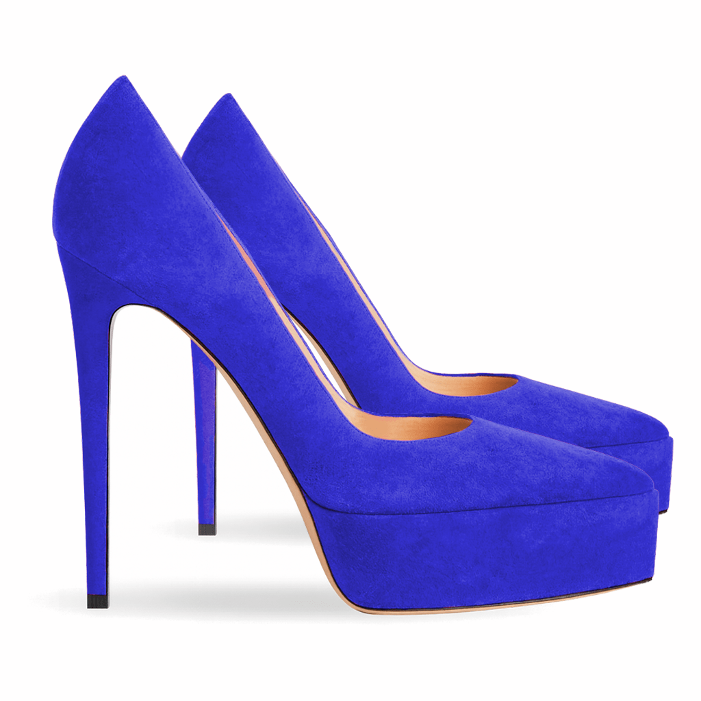 Identità Décolleté JIMENA SCAMOSCIATO BLU