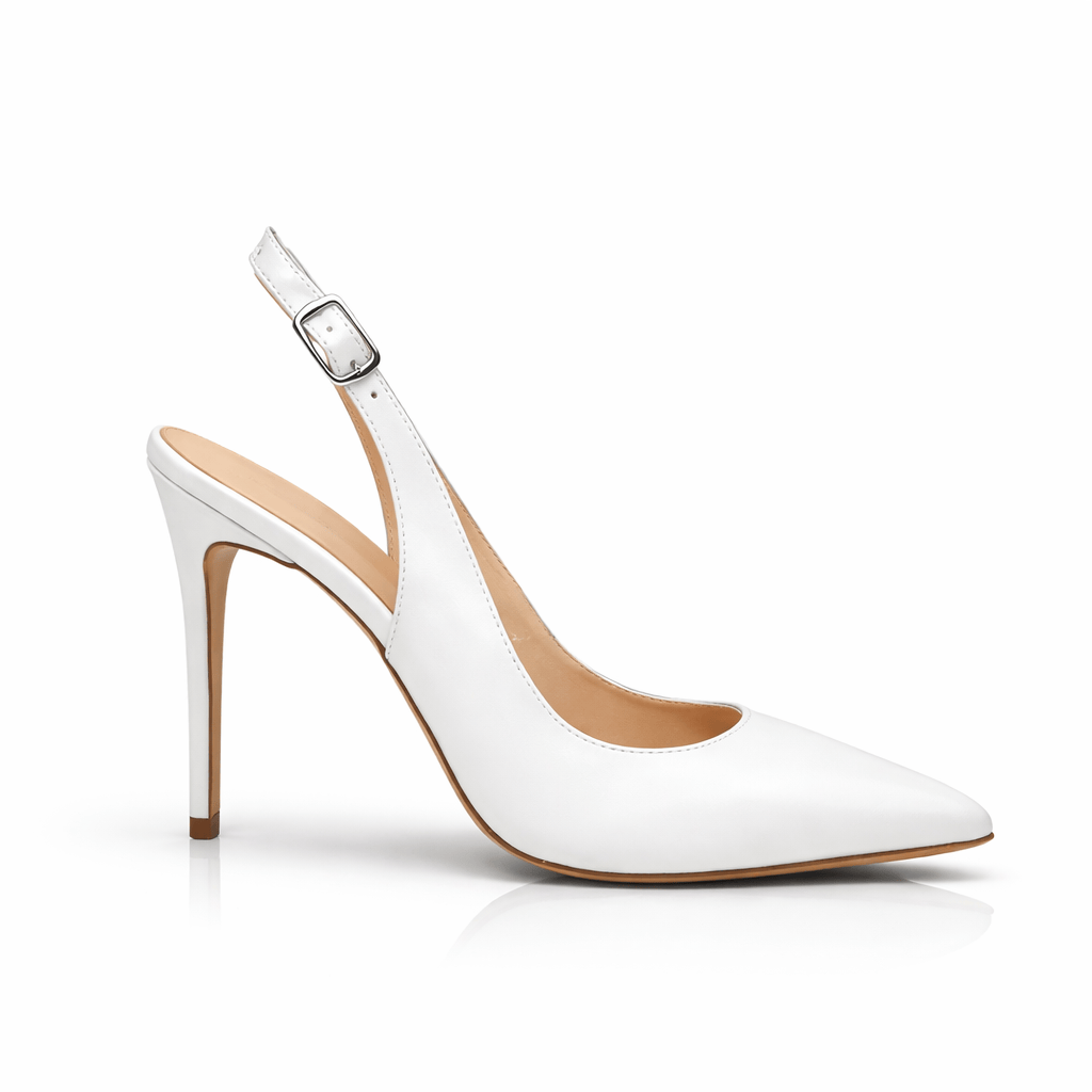 Identità Décolleté Slingback EMILY PELLE BIANCO