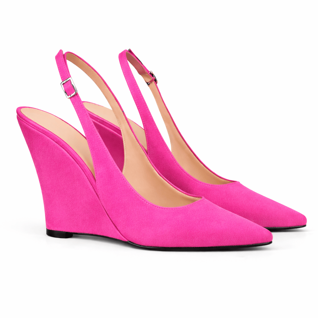 Identità Décolleté Slingback PAULINA CAMOSCIO FUCSIA