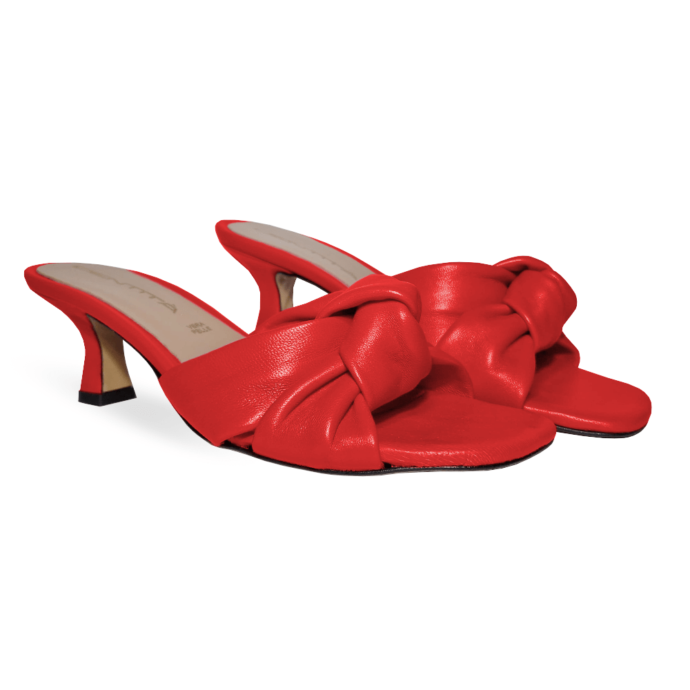 Identità Mules MARGAUX PELLE ROSSO