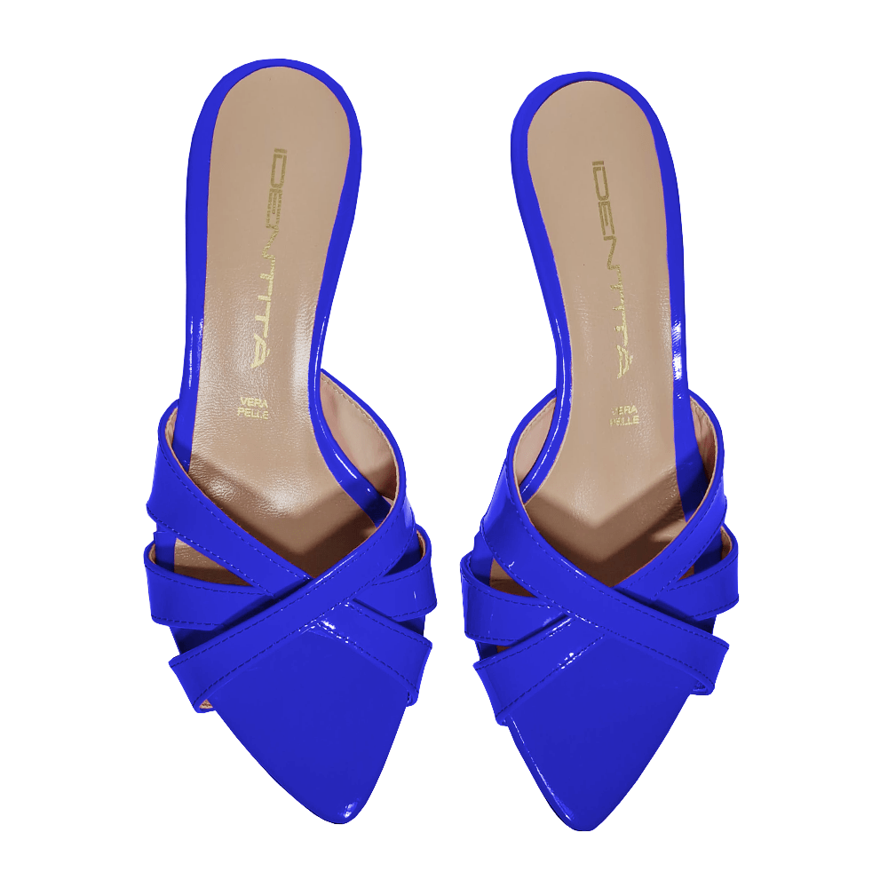 Identità Mules SOHA VERNICE BLU