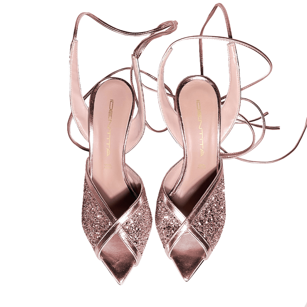 Identità Sandali LUDOVICA GLITTER ORO ROSA