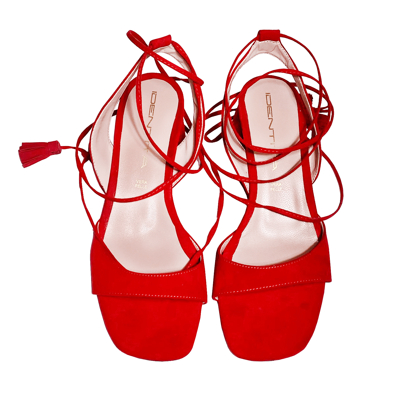 Identità Sandali stringati ANGELICA CAMOSCIO ROSSO