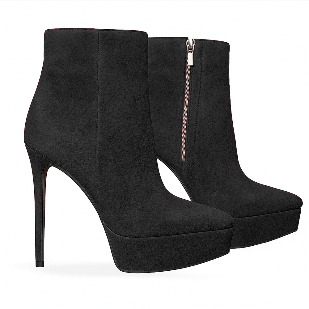 Identità Stivaletti IRENE SCAMOSCIATO NERO