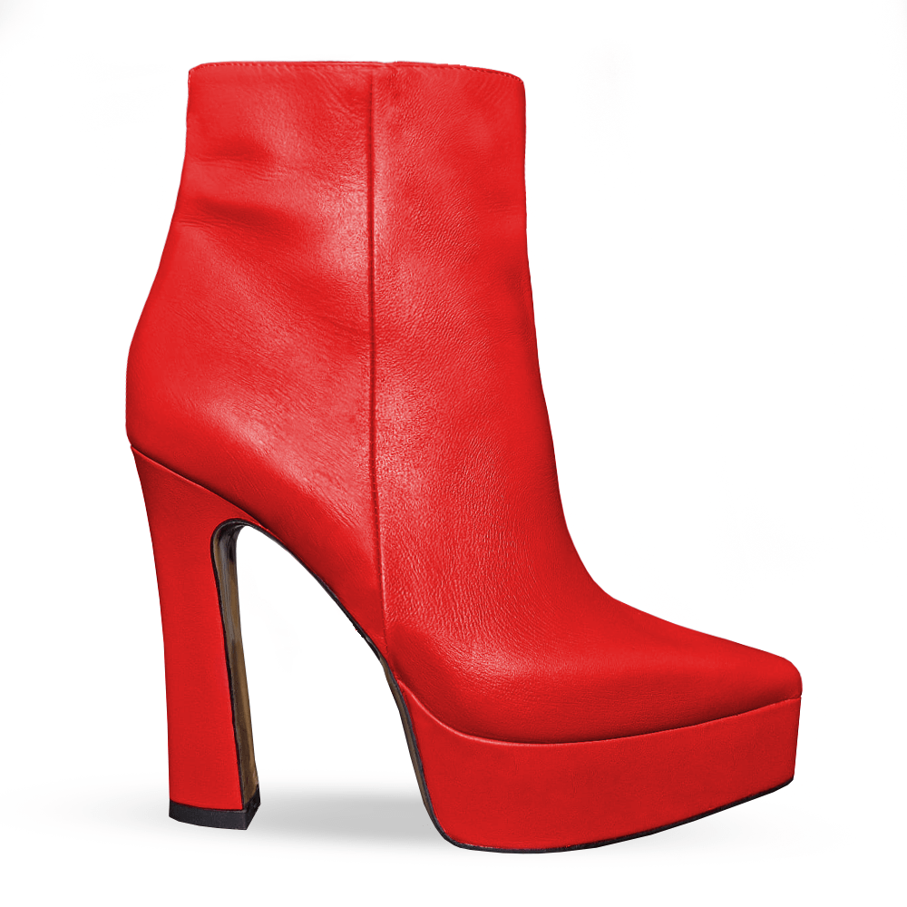 Identità Stivaletti VANESSA PELLE ROSSO