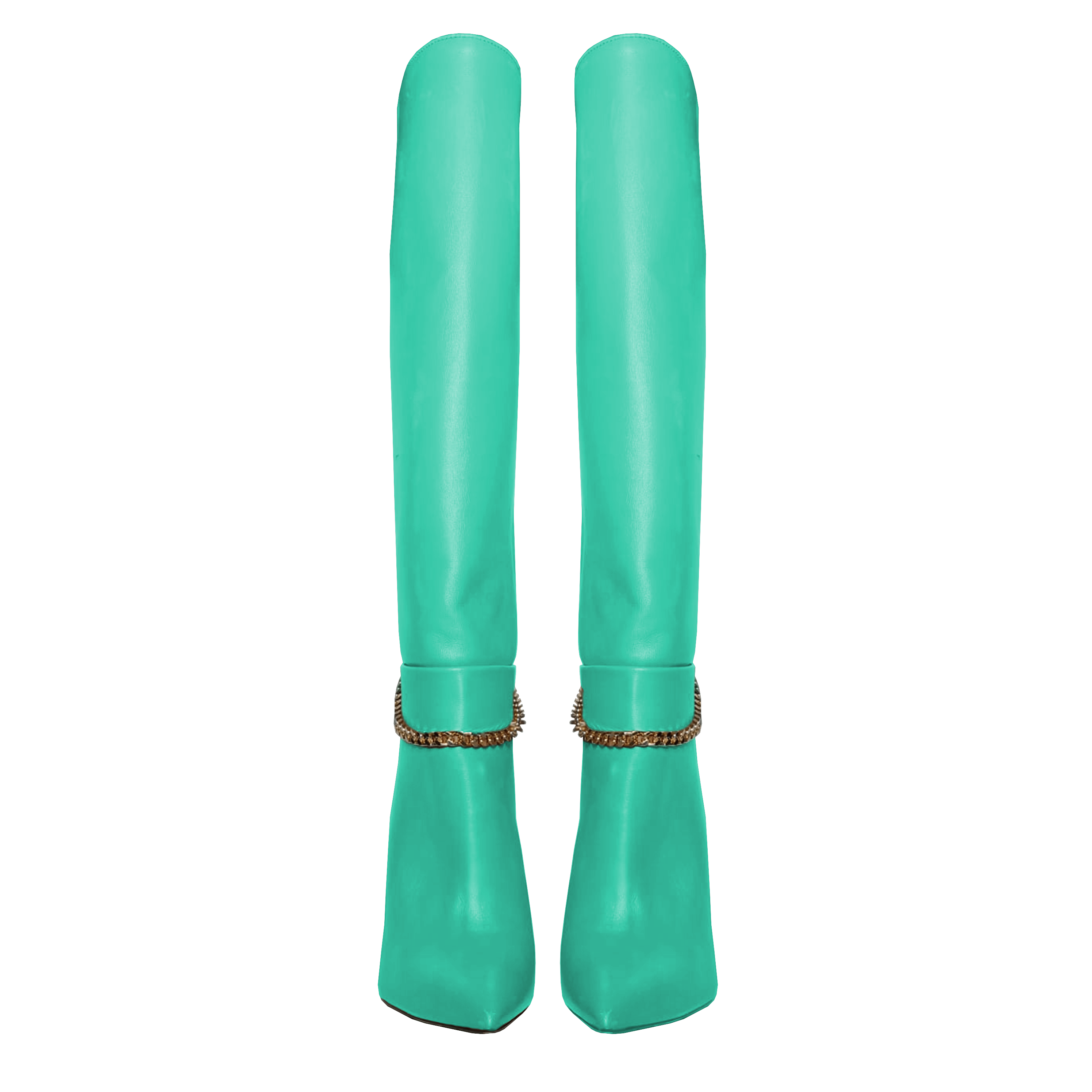 Identità Stivali CONCETTA PELLE ACQUAMARINA