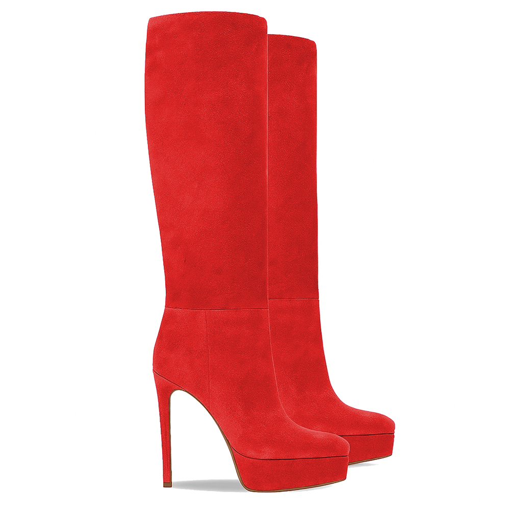 Identità Stivali LUCREZIA CAMOSCIO ROSSO