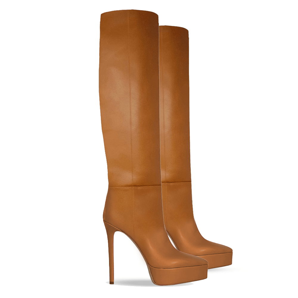 Identità Stivali LUCREZIA PELLE CUOIO