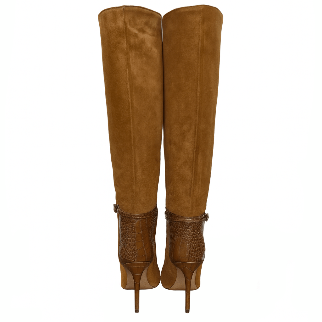 Identità Stivali MINA SCAMOSCIATO MARRONE