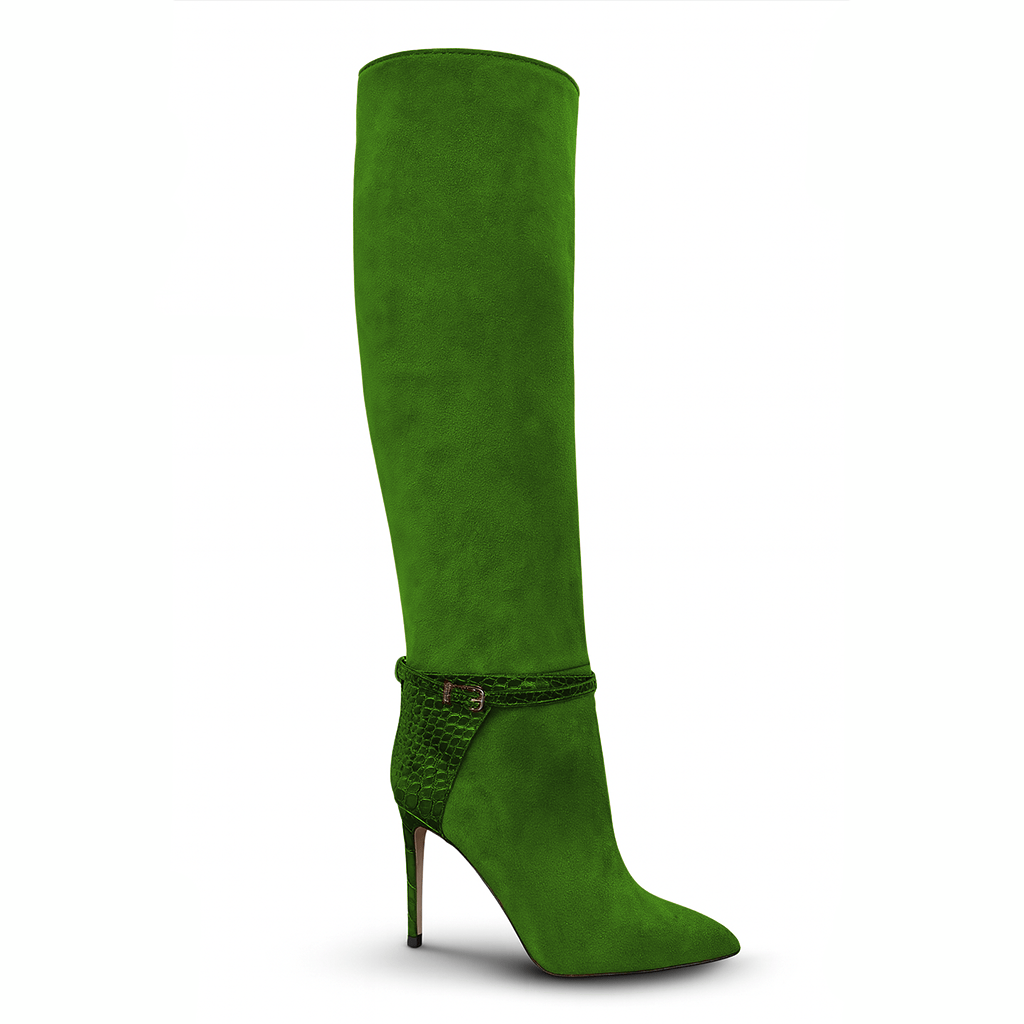 Identità Stivali MINA SCAMOSCIATO VERDE