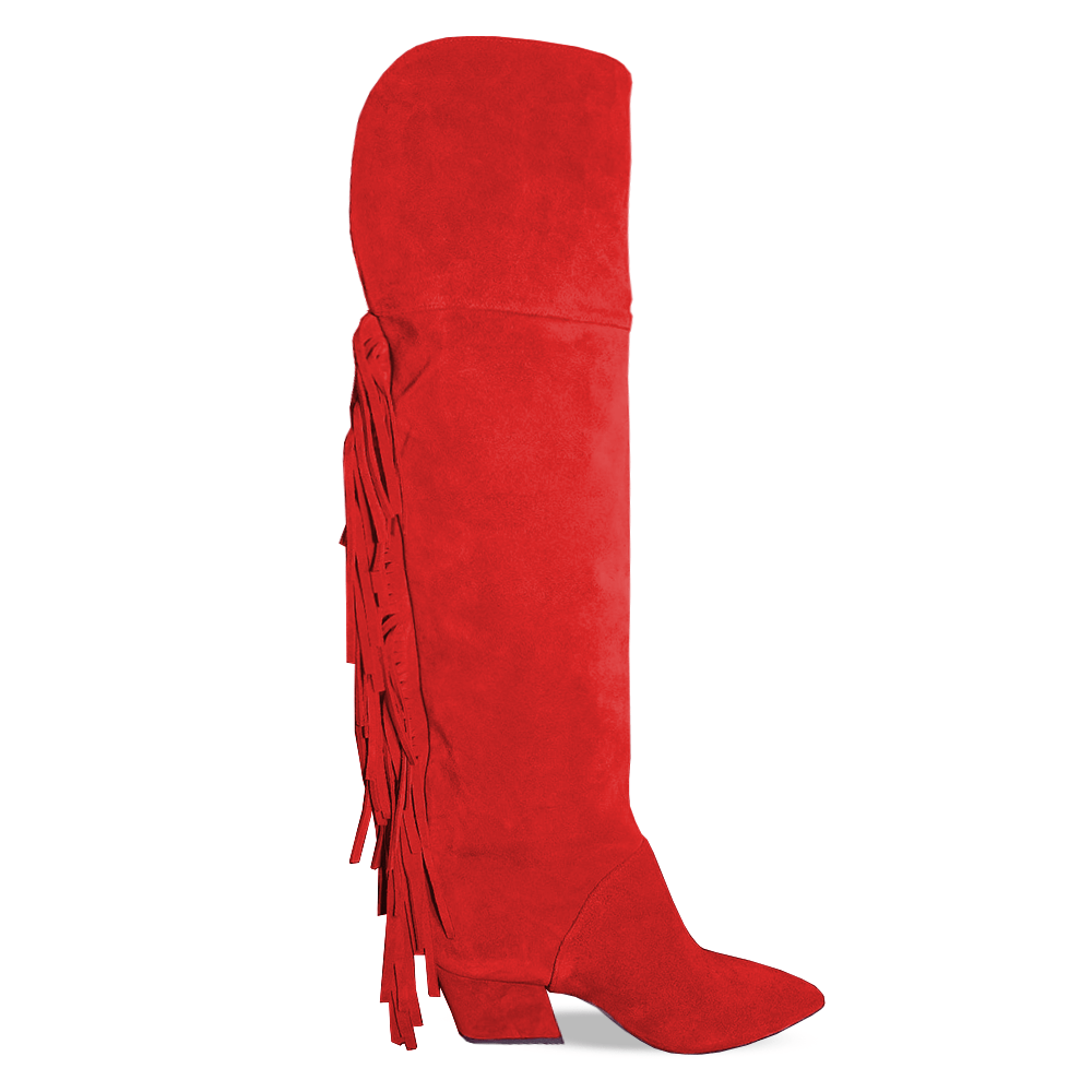 Identità Stivali VALENTINE SCAMOSCIATO ROSSO