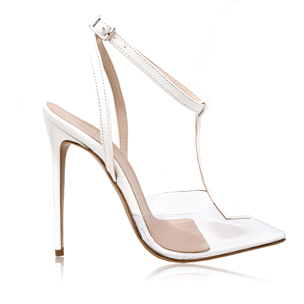 Identità Décolleté Slingback ERIKA VERNICE BIANCO PVC