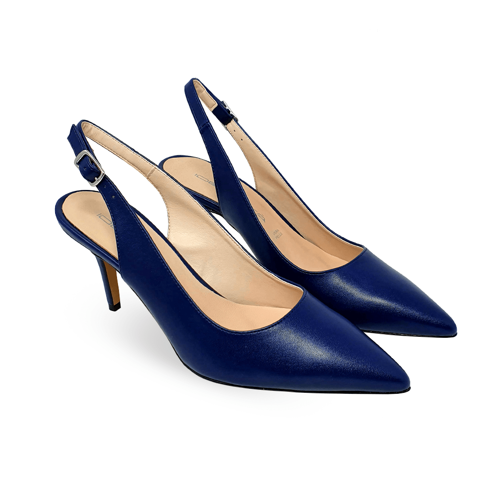 Identità Décolleté Slingback JUSTINA PELLE BLUETTE 70mm