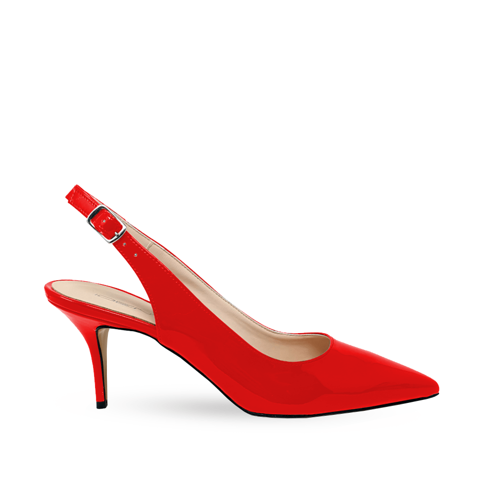 Identità Décolleté Slingback JUSTINA VERNICE ROSSO 70mm