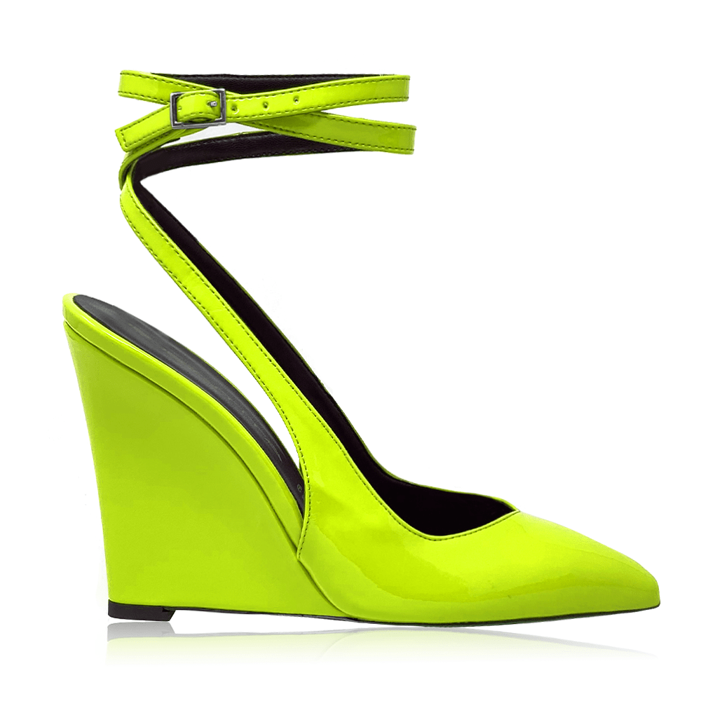 Identità Décolleté Slingback OXANA VERNICE GIALLO FLUO