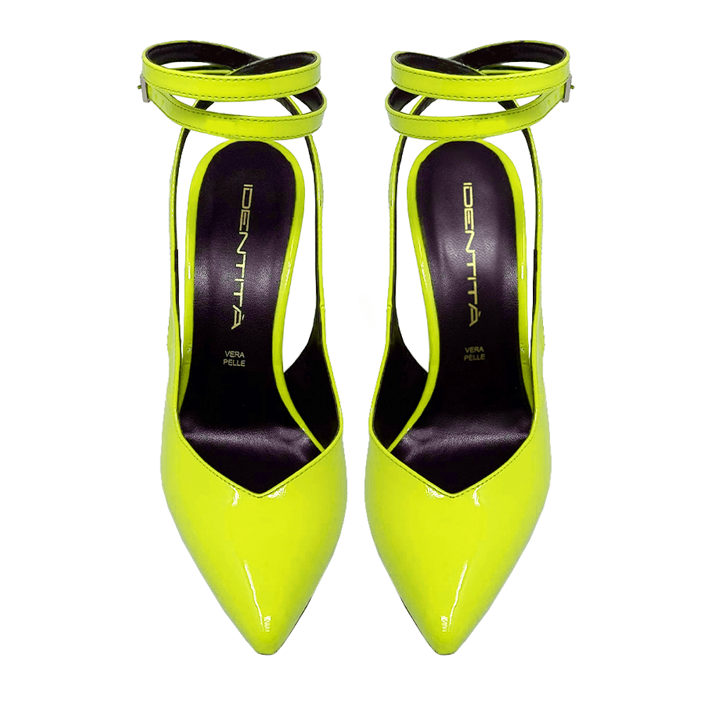 Identità Décolleté Slingback OXANA VERNICE GIALLO FLUO