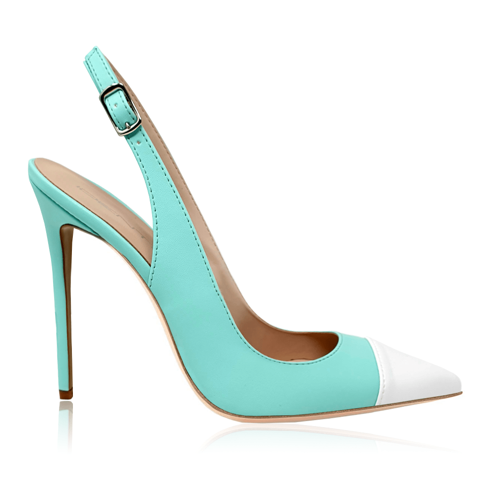 Identità Décolleté Slingback TAKA PELLE TIFFANY/BIANCO