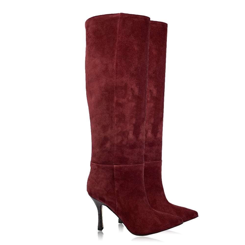 Identità Stivali MARA SCAMOSCIATO BORDEAUX