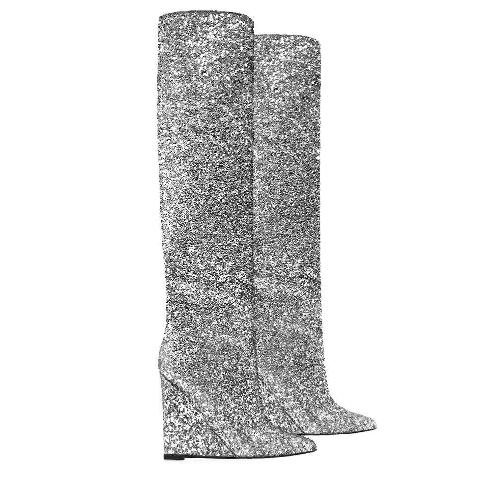 Identità Stivali SHINE GLITTER ARGENTO