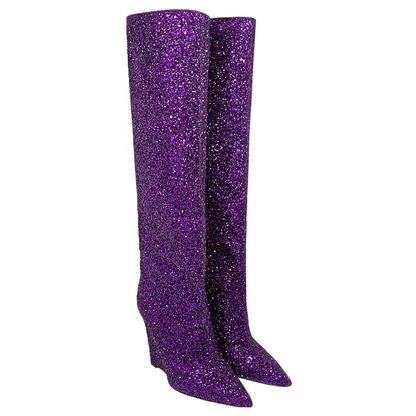Identità Stivali SHINE GLITTER VIOLA