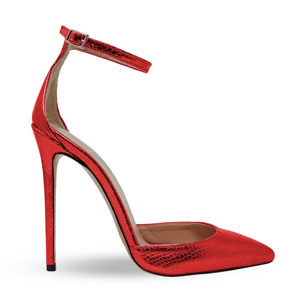 Identità Décolleté Slingback GIORGIA LAMINATO ROSSO